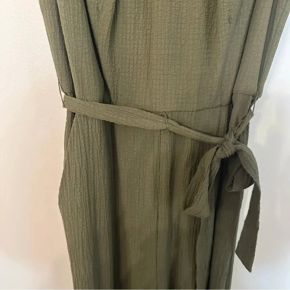 Calvin Klein Green Sleeveless Tie Waist Full Length Romper Size 4 GUC - Picture 7 of 12
